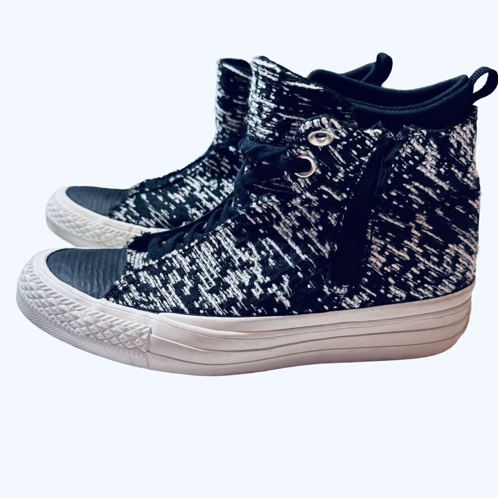CONVERSE Chuck Taylor All Stars Selene Winter Knit Hi-Top Shoes Women Size 6 Zip